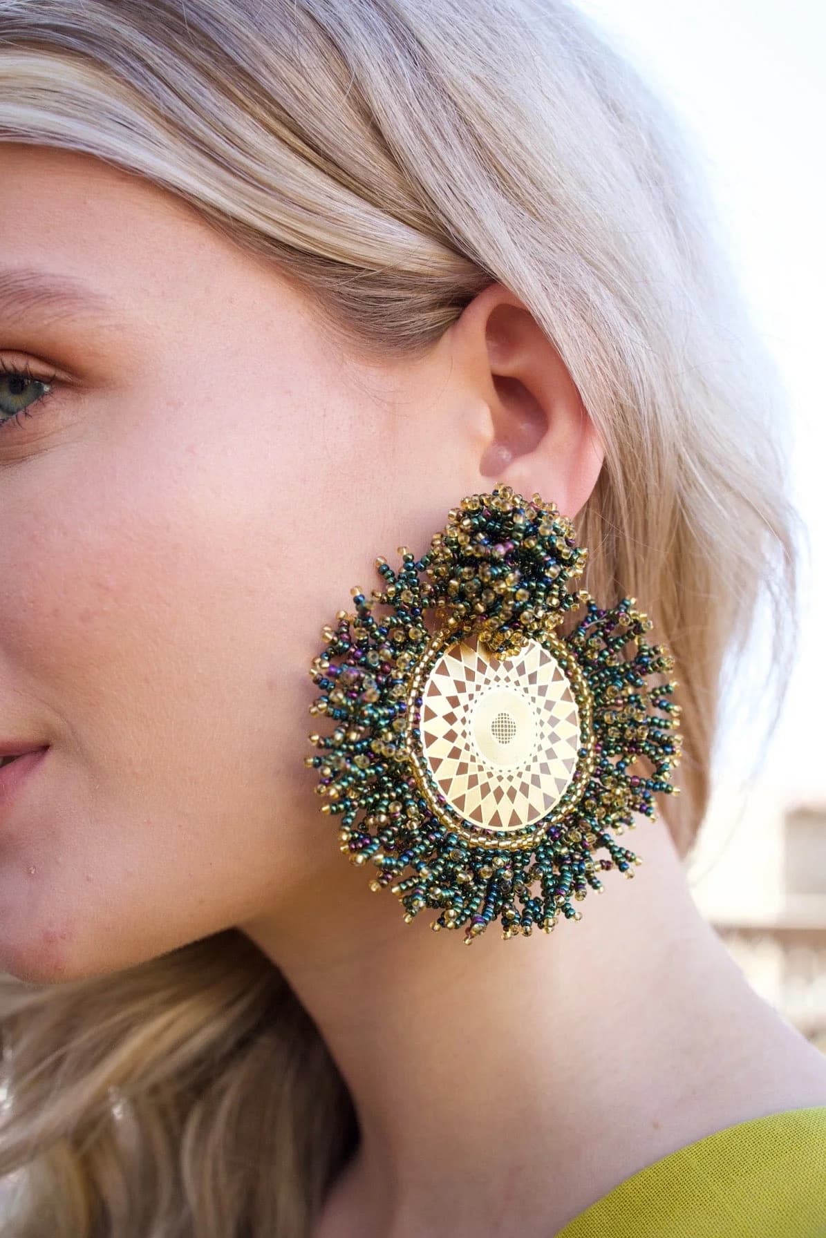 Sole Green Earrings — view 1