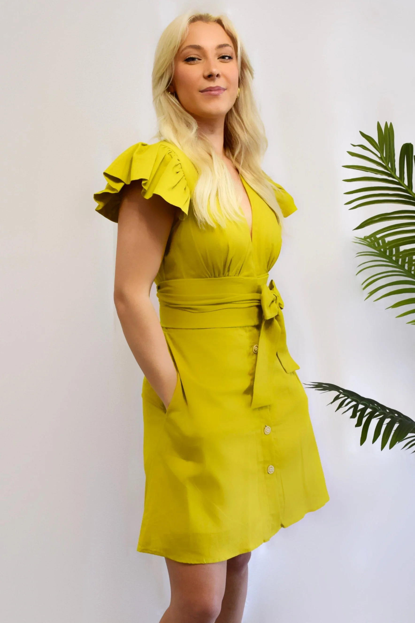 Valentina Pistachio Dress — view 1